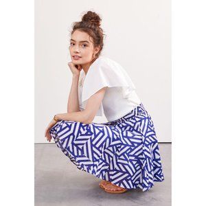 Anthropologie Maeve Ruffled A-Line Mini Skirt